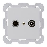 UP-Antennendose kallysto R/TV 23dB Durchgangsdose hellgrau Befestigungsplatte