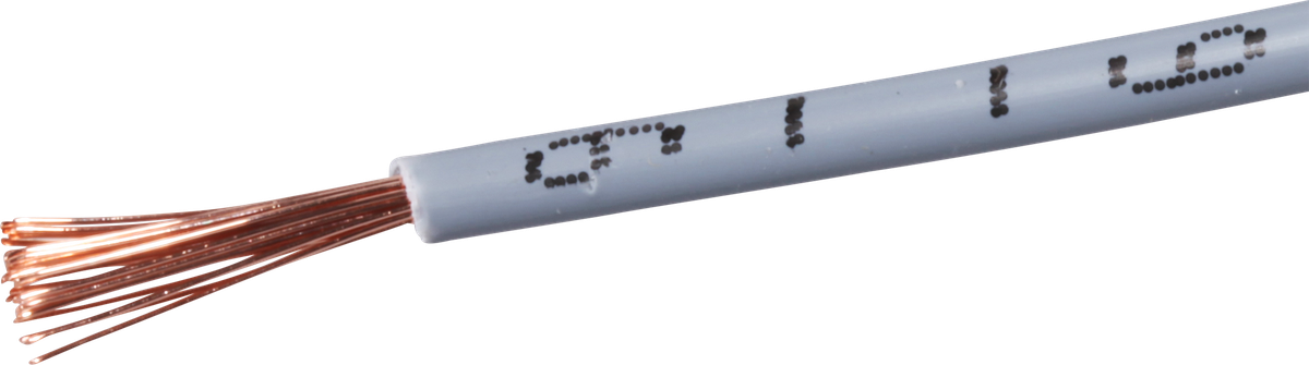 T-Litze halogenfrei 1.5mm² Nr.9 grau Eca, Spule à 100m