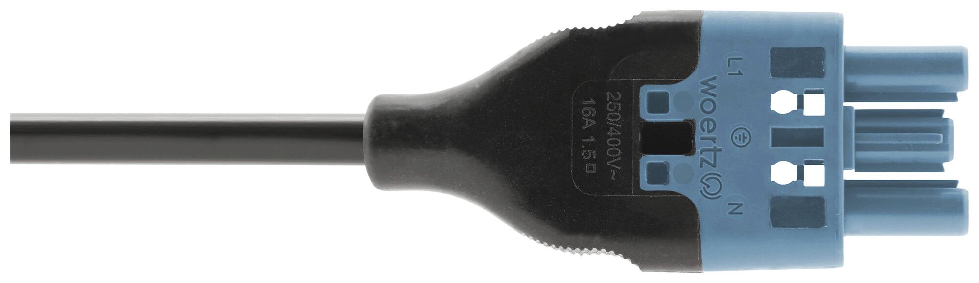 Cavo d'allacciamento Woertz 49343/C5 3×1.5mm² 250V 16A 6m bl presa-libero Cca
