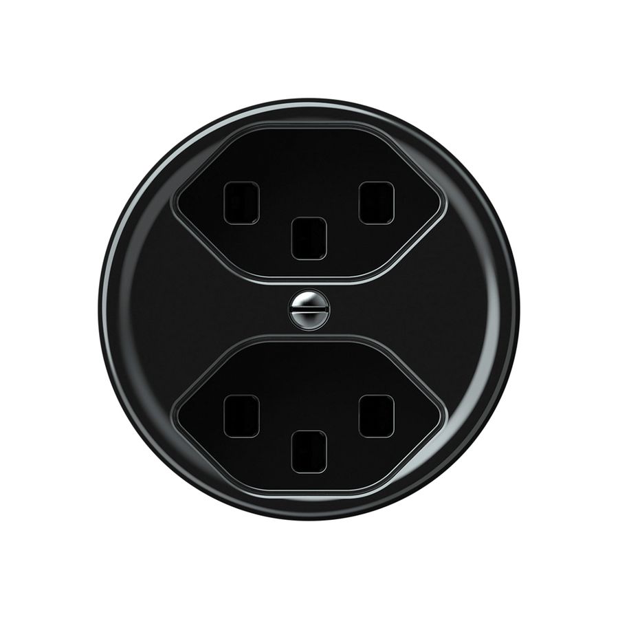 Presa origin 2×tipo 23 16A 230V 60×60mm nero