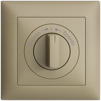 Kit frontal EDIZIOdue Acceso->I<-Spento sand 88×88mm pour contact pivotant