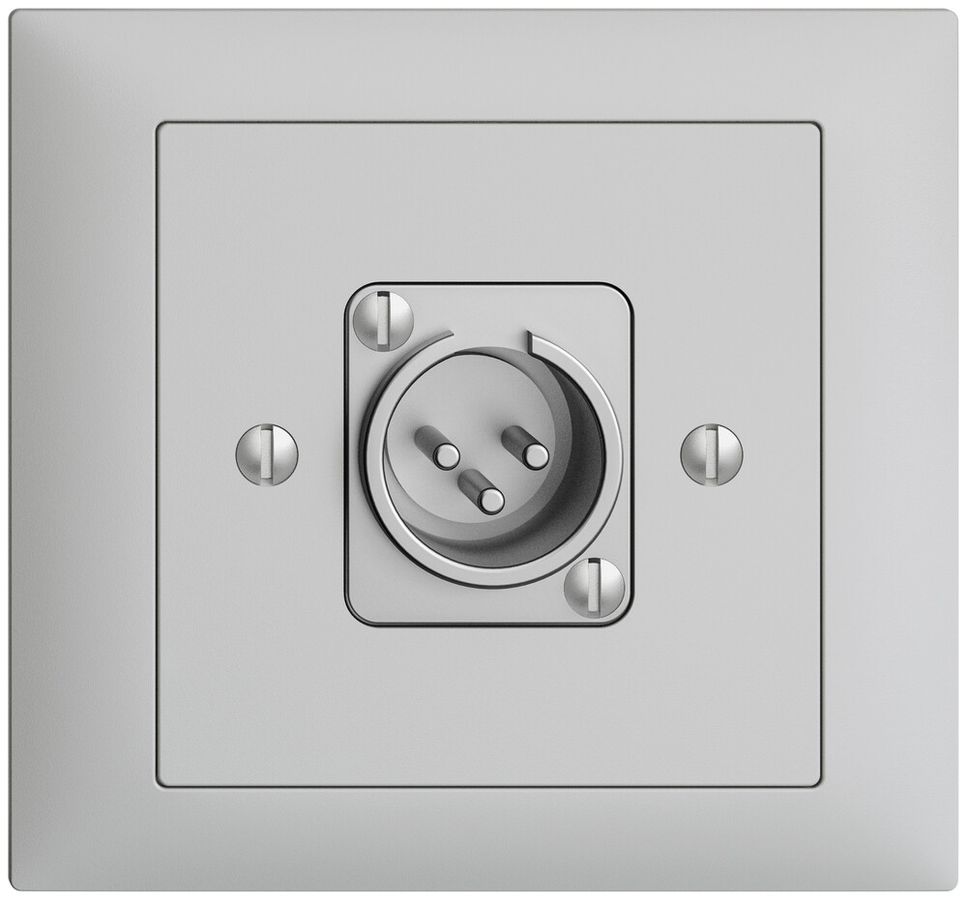 Prise INC XLR avec fiche EDIZIOdue gris clair