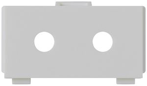 Modulo multimedia M3 vuoto per 2 morsetti HP Ø6.4mm grigio chiaro