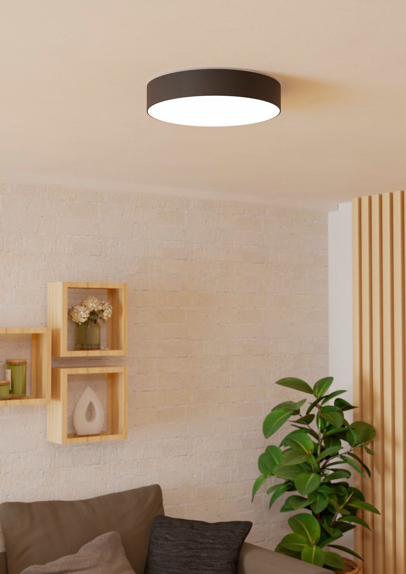 LED-Deckenleuchte Eglo GALLIZZI-Z 18W 0…1900lm 2700…6500K DIM Ø390mm schwarz