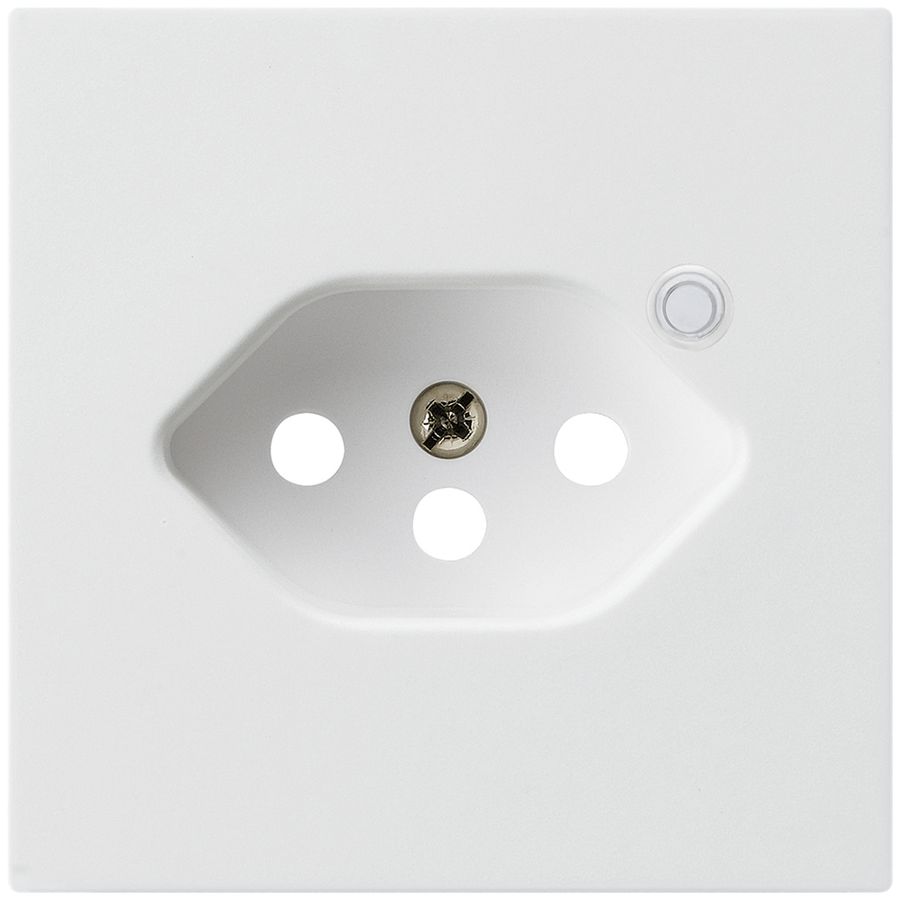 Plaque frontale pour prise Hager kallysto 1×T13 illuminé H blanc ultra