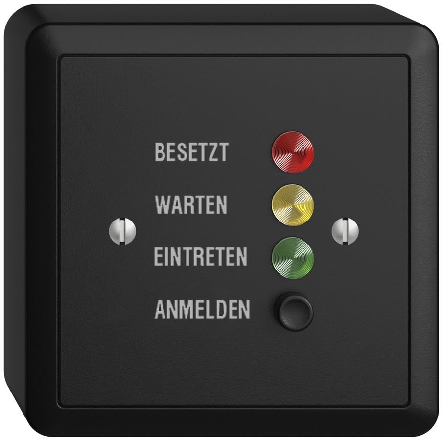 AP-Türstation für Rufleuchte deutsch, EDIZIOdue schwarz