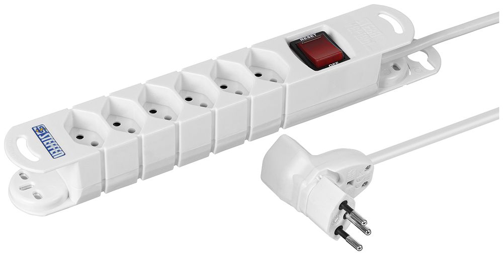 Prise multiple Steffen VARIABL Mister T 6×T13 3m blanc