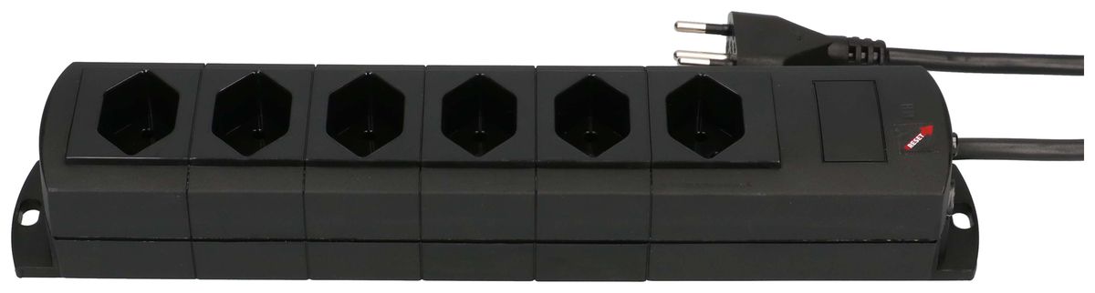 Prise multiple MH Prime-Line 6×T13 Td 3×1mm² 10m noir