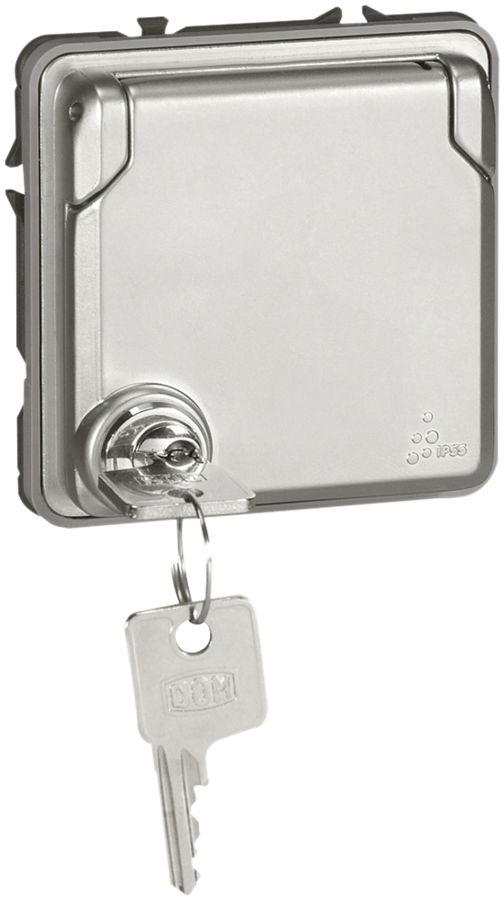 UP-Steckdose Soliroc T23 mit abschliessbarer Klappdeckel