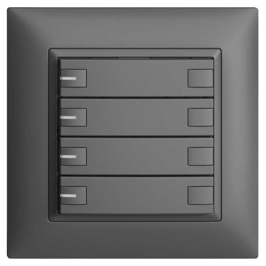 Poussoir KNX RGB ENC EDUE FMI, 250mW, a.LED RGB, 4×poussoir, C.2×T., grf