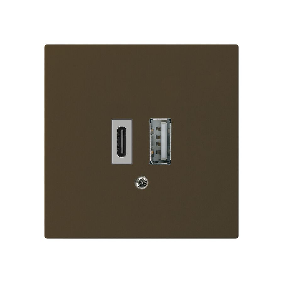 Prise de charge USB kallysto 18W PD 1×type A 1×type C brun