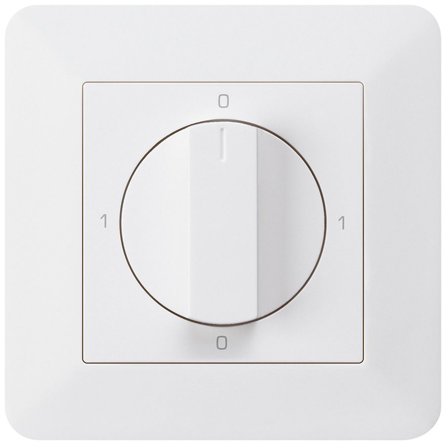 UP-Drehschalter kallysto.trend 0/3L weiss mit Drehgriff