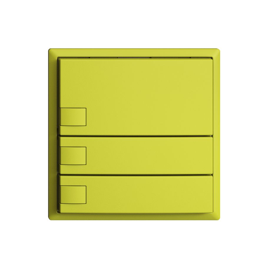 Poussoir KNX RGB EDUE, 250mW, s.LED, 3×poussoir, comm.1×touche, lem