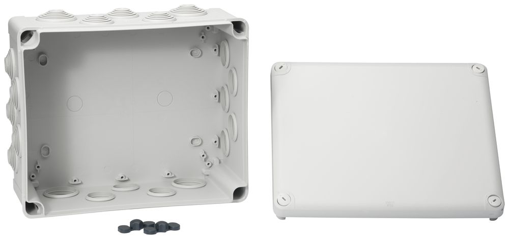 Boîte de dérivation AP Mureva 275×225×120mm vide gris IP55