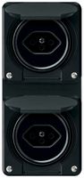 UP-Kombination robusto 2×Steckdose T13 86×146mm schwarz