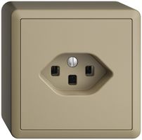 AP-Steckdose EDIZIOdue T23 16A sand, mit Steckklemmen