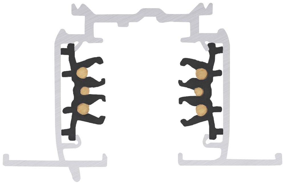 EB-Stromschiene SLV S-TRACK DALI 3-phasig 230V Aluminium 1000mm schwarz