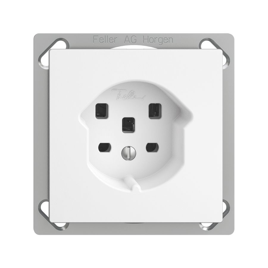 EB-Steckdose EDIZIOdue T25 16A weiss, mit Steckklemmen