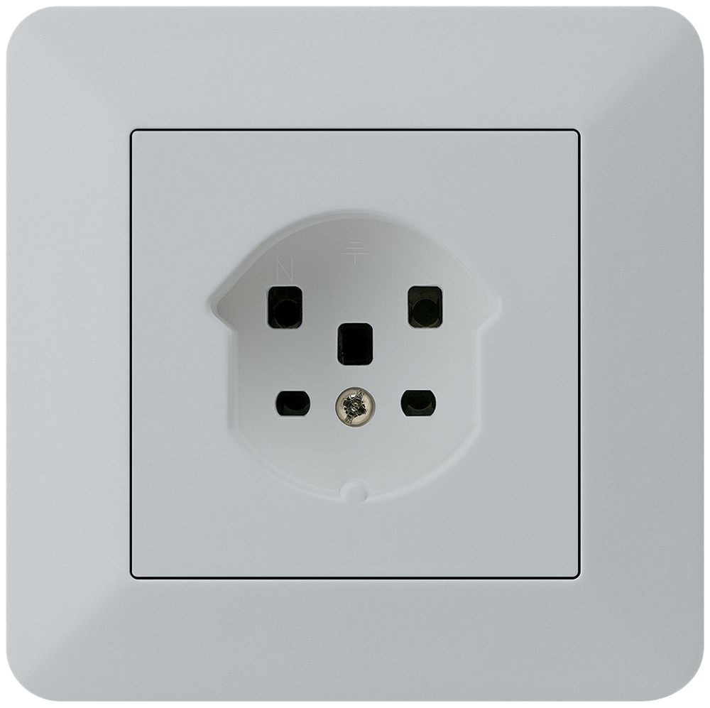 UP-Steckdose HA kallysto.trend Typ 25 mit Steckklemmen lichtgrau