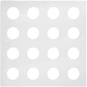 Plaque de montage ENC 4×4 Feller NEVO, pour combinaison, avec 16×NUP, blanc