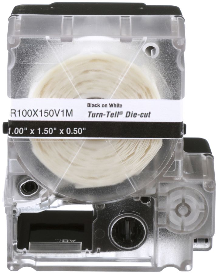 Cassetta di etichette Panduit MP, autolaminante, 25.4×12.7mm chiaro/bianco