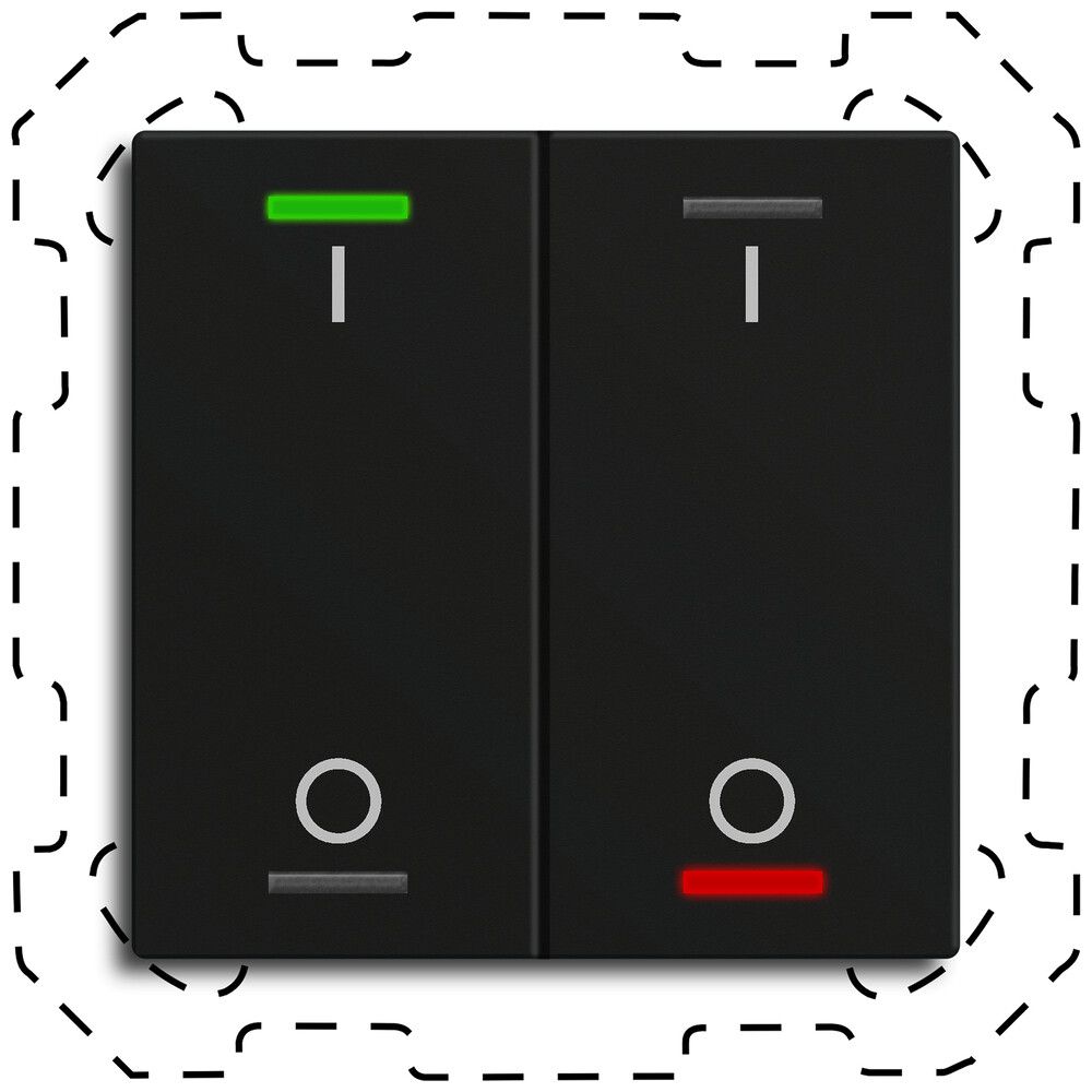 Poussoir KNX RGBW INC MDT TAL-6002B16.02S 2t/4a noir mat "I/O"