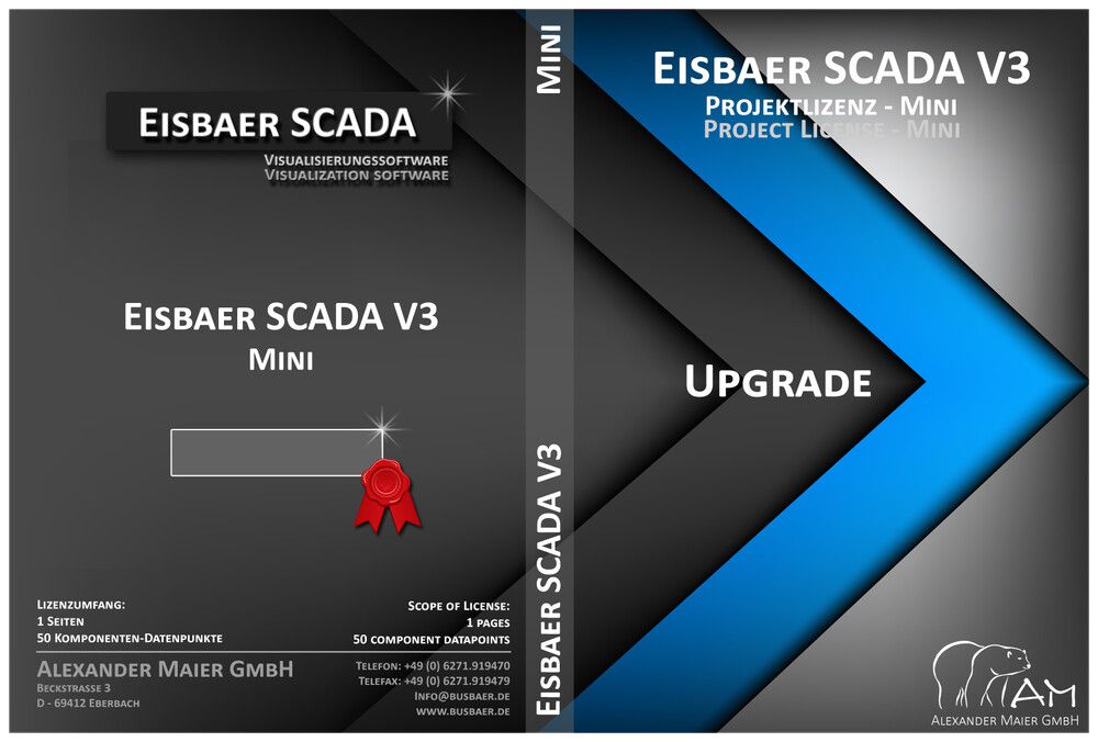 Licence pour upgrade EisBär SCADA 3, "Mini" (1 page, 50 composants/canaux)