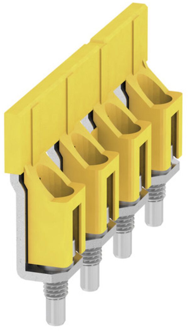 Connexion transversale Weidmüller WQV 35/4 vissé 4L pas 16mm isolé 112A jaune