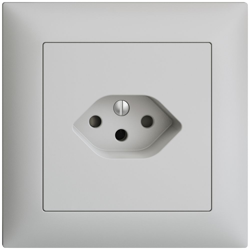 UP-Steckdose EDIZIOdue T13 hellgrau mit Shutter