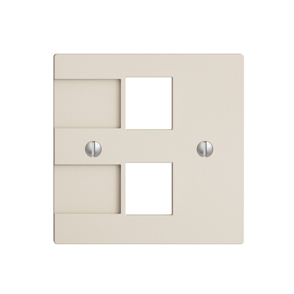 Kit di montaggio Krone per 2×RJ45 EDIZIOdue crema, vuoto