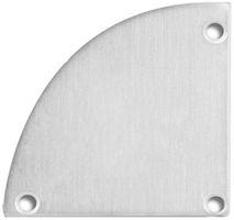 Plaque d.fermeture alu DOTLUX p.profilé/couvercle 14Q droite/gauche