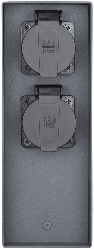 Anschlusssäule Schönenberger IP55 3×T13 230V 10A Überlastschutz schwarz