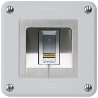 NUP-Fingerscanner Hager ekey RFID robusto C grau