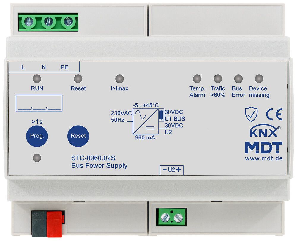Alimentation KNX AMD MDT STC-0960.02S 29V 960mA 1 igne/inductan.d'arrêt 6UM