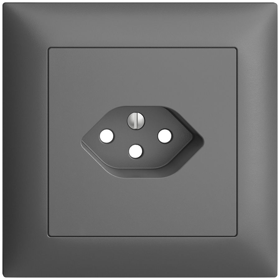 UP-Frontset EDIZIOdue dunkelgrau 88×88mm 1×T13