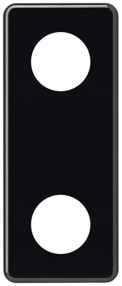 UP-Abdeckplatte basico 3×1 Ø43mm+Blind+Ø43mm schwarz