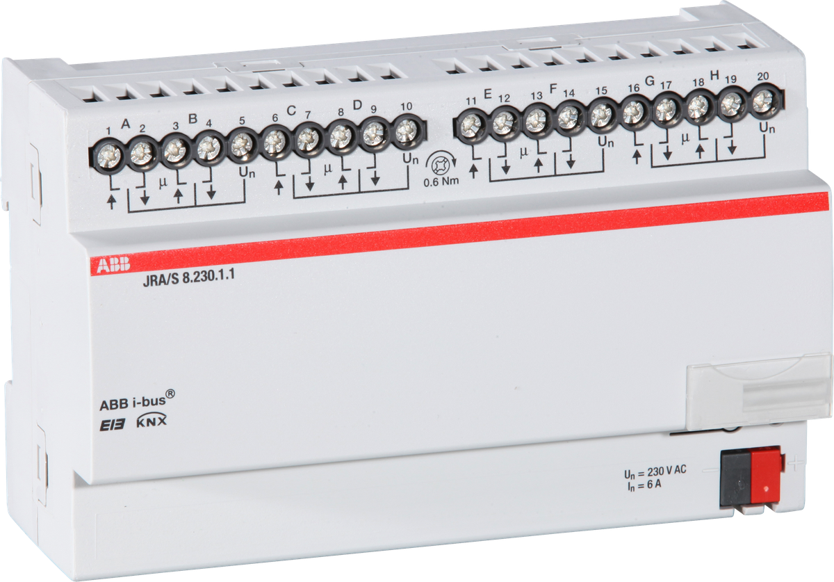 Actionneur de jalousie KNX AMD 8-fois 6A 230VAC