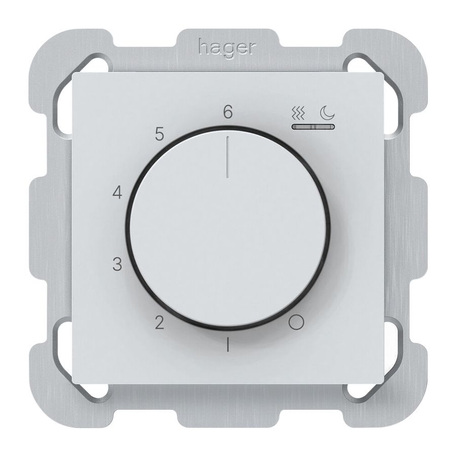UP-Raumthermostat kallysto An/Aus 230VAC 4A 77×77mm weiss