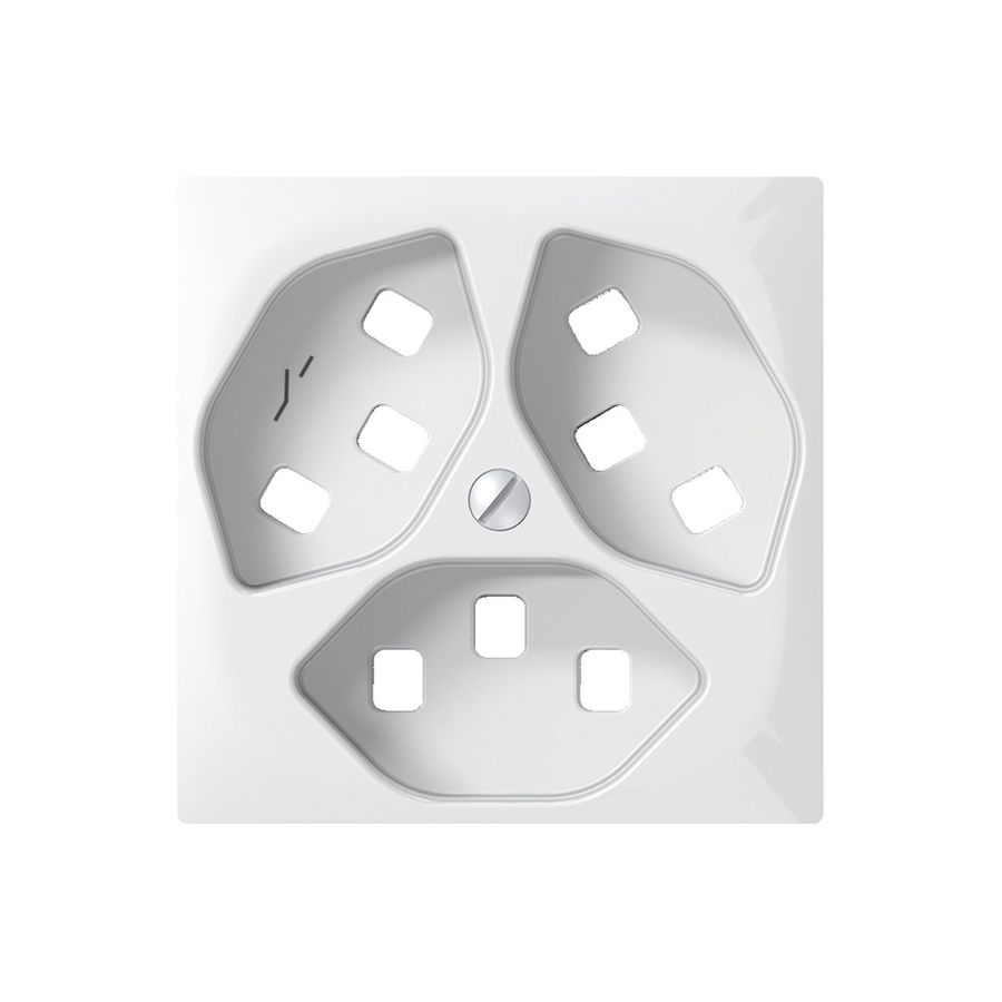 Frontplatte SIDUS weiss glänzend zu 3×T23/1