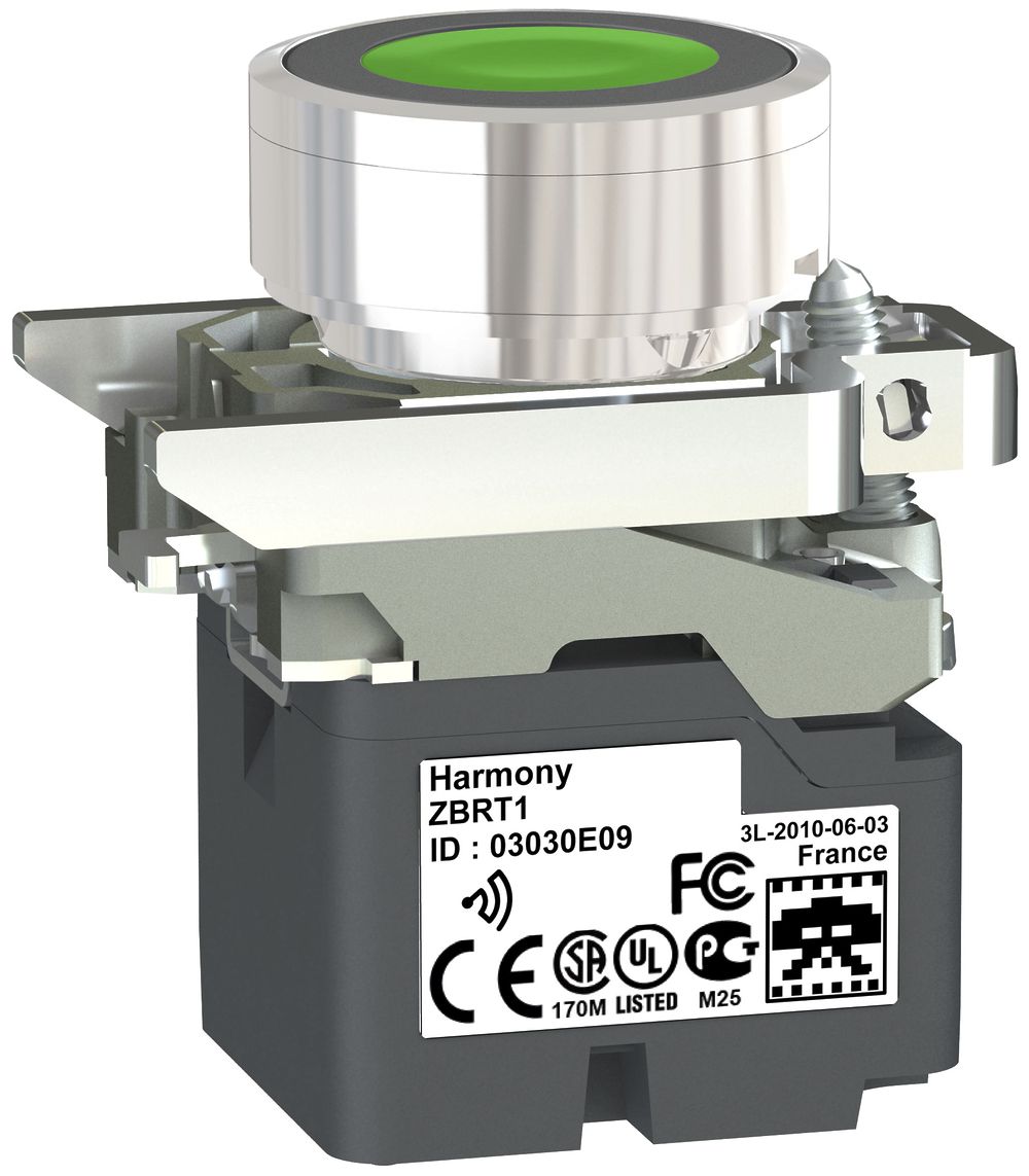 EB-RF-Drucktaster Schneider Electric grün Metall