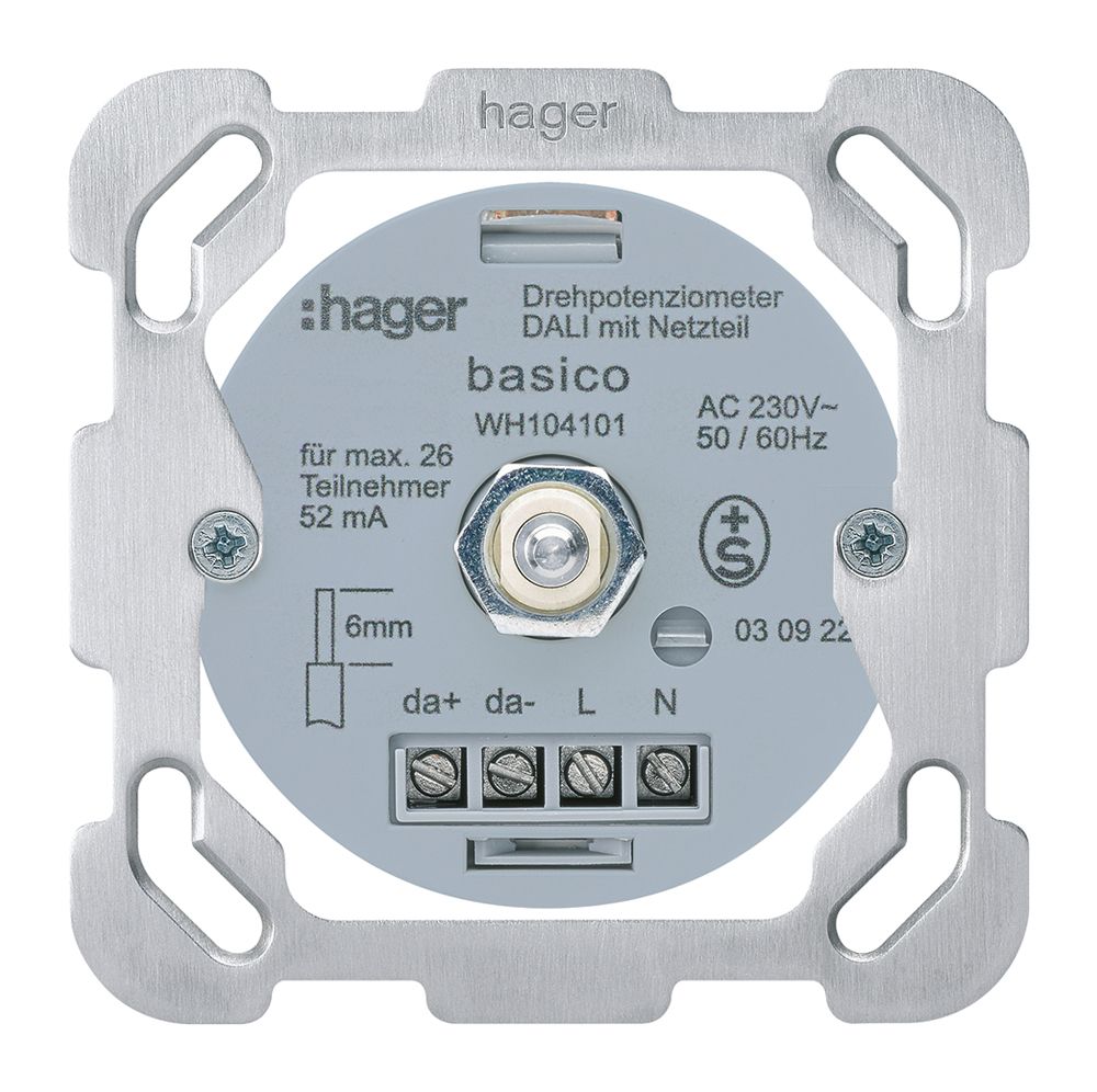 Einsatz zu Drehdimmer Hager DALI Bauart F