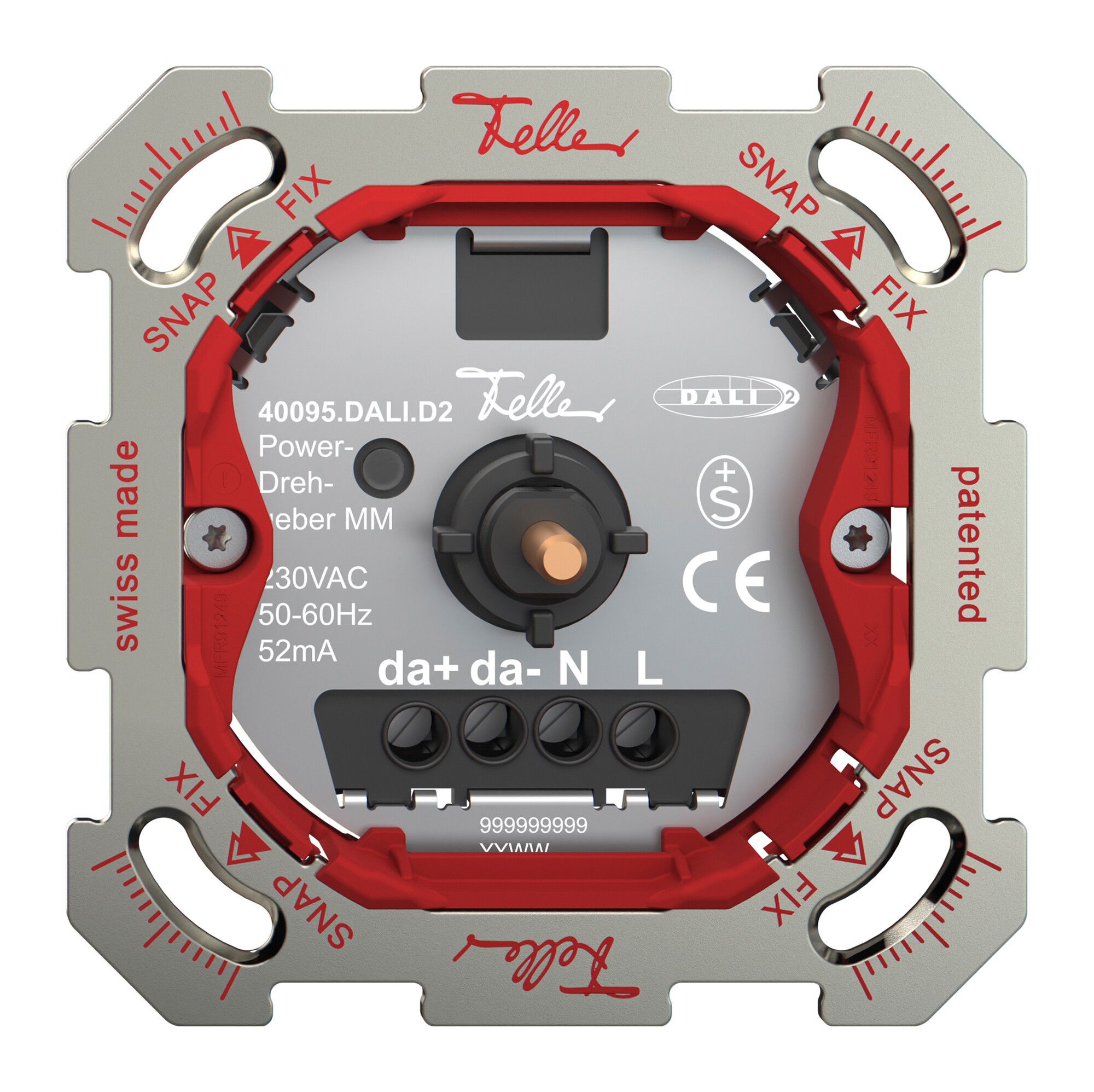Potenziometro di potenza DALI INC Feller DALI-2 SNAPFIX® 52mA