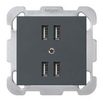 UP-Steckdose 4×USB kallysto B 2400mA anthrazit