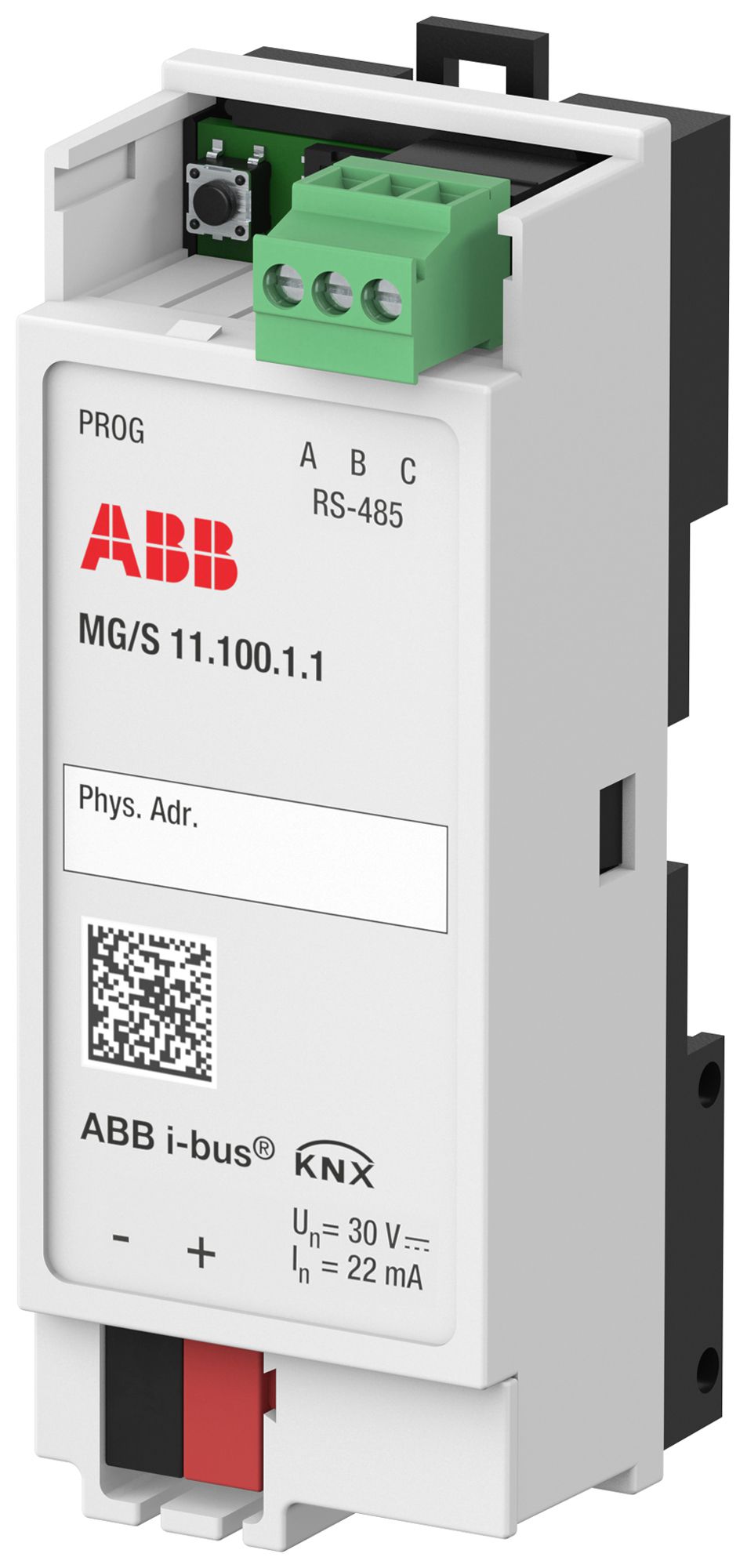 Interface de données AMD ABB MG/S 11.100.1.1, gateway KNX ↔ Modbus RTU, 2UM