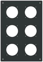 UP-Montageplatte robusto 3×2 Aluminium, schwarz