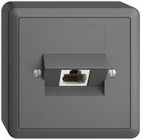 Prise AP 1×RJ45/u 4P ITplus EDIZIOdue gris foncé
