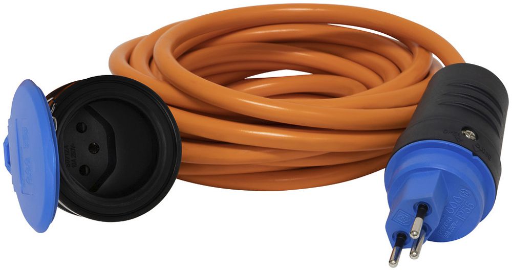 Câble de rallonge Brennenstuhl T12/13 N07V3V3-F 3×1.5mm² 10A 10m IP55 orange