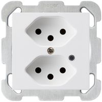 Presa INC Hager kallysto 2×T13 illuminato B bianco ultra