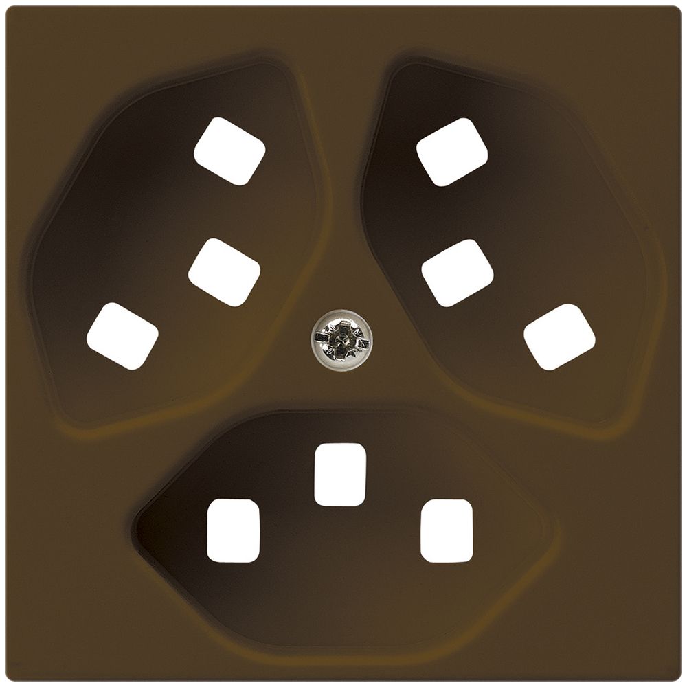 Frontplatte zu Steckdose Hager kallysto 3×T23 H braun