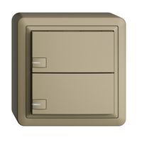 AP-KNX-Taster RGB EDUE, 250mW, m.RGB-LED, 2×Taste, 1×Tastenb., sa